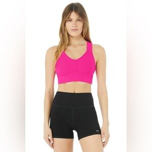 ALO Yoga Pink Long Sports Bra